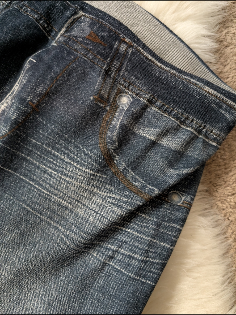 Faux Jean Leggings Size L/XL - Picture 9 of 14